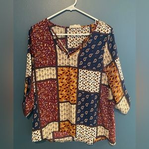 Pink Rose blouse- size small